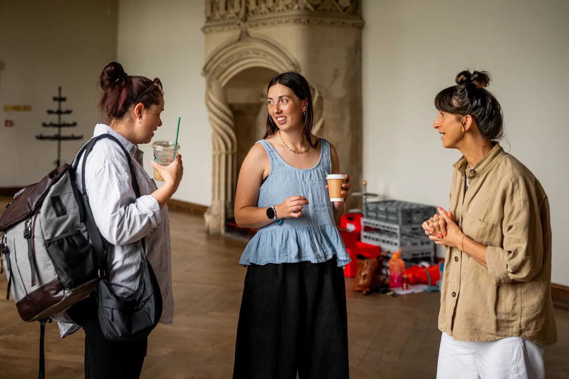 Guests talking in the Great Hall